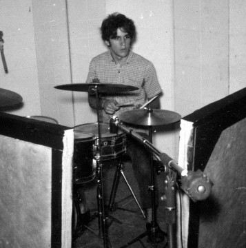 Andy recording at Syncron Sound, 1968