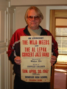 Big Al (circa 2002) with Windsor High concert poster (circa 1967)