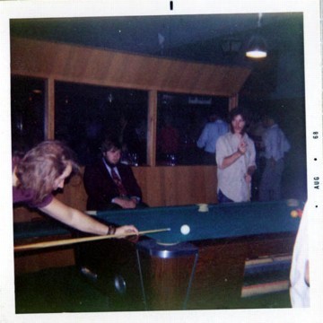 Big Al watches Skip playing pool, Chicago 1968